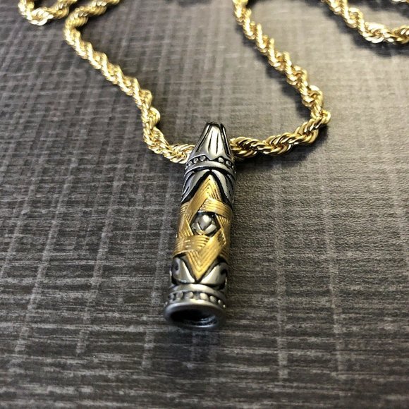 Custom 14kt Stamped Star of David Pendant 24"
